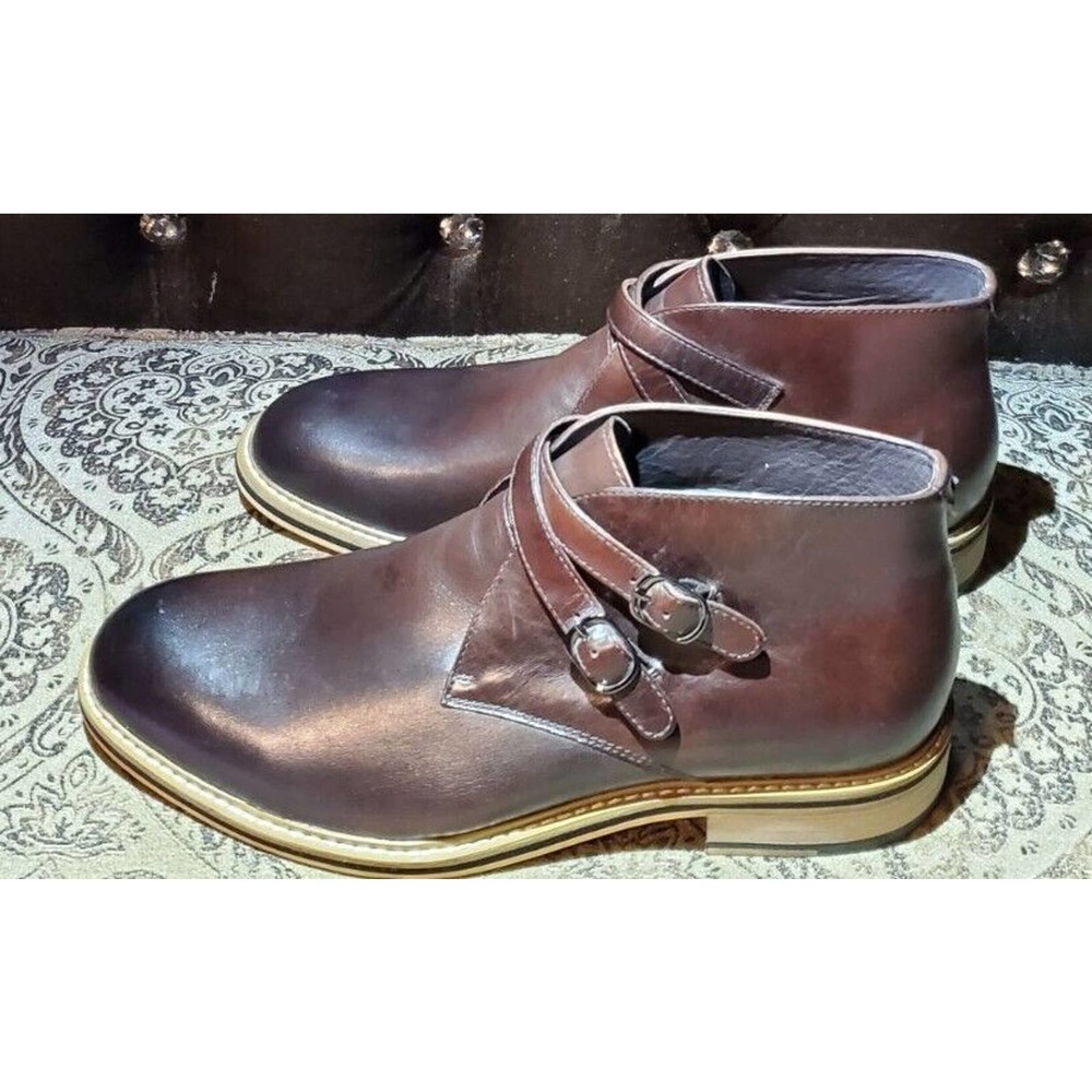 Hart Schaffner Marx Philly Cross Strap Chukka Boot 9 Brown